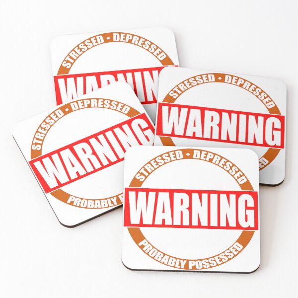 Item preview, WARNING! Stressed, Depressed, Probably Possessed designed and sold by MSM Designs.