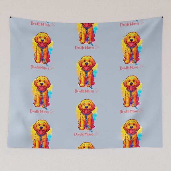 Item preview, Doodle Mama - golden doodle puppy illustration  designed and sold by Doodles Down South.