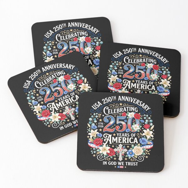 Item preview, USA 250th Anniversary Celebrating 250 Years of America In God We Trust Patriotic Cross Floral Faith designed and sold by 519xdesign.