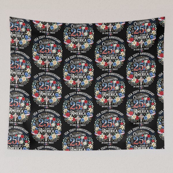 Item preview, USA 250th Anniversary Celebrating 250 Years of America In God We Trust Patriotic Cross Floral Faith designed and sold by 519xdesign.