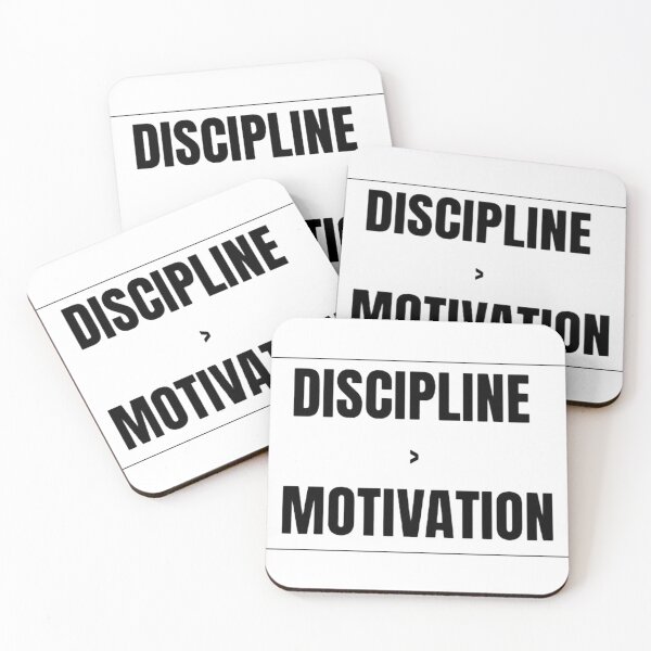 Item preview, Discipline Over Motivation Mindset Quote Self Improvement Design designed and sold by LowBatteryStudio ⭐.