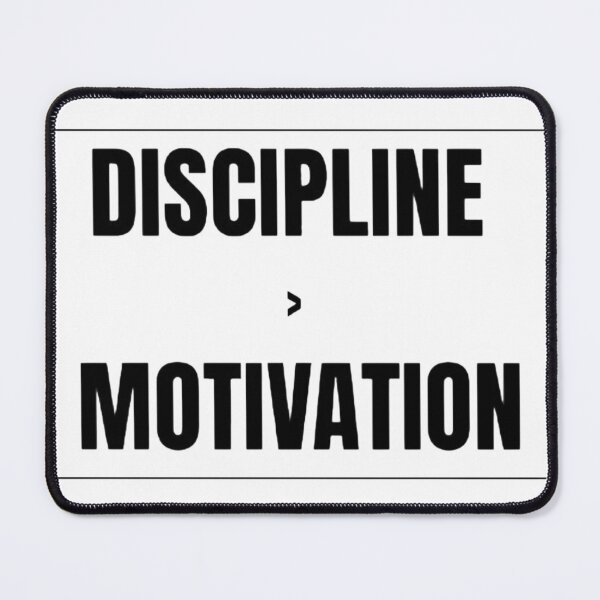 Item preview, Discipline Over Motivation Mindset Quote Self Improvement Design designed and sold by LowBatteryStudio ⭐.