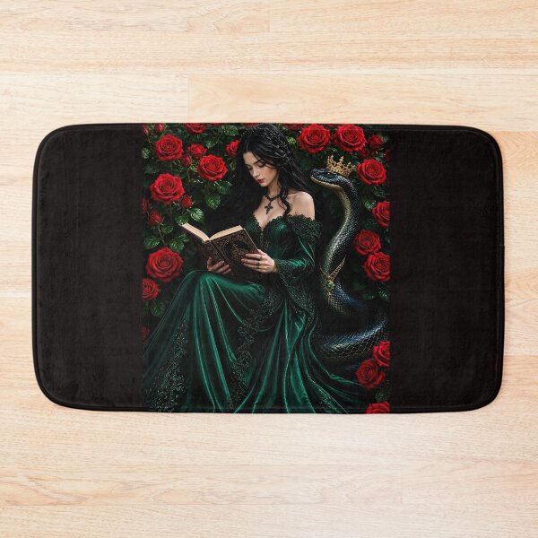 Item preview, Gothic Woman Reading with Serpent – Rose Fantasy designed and sold by DarkLuxuryArt.