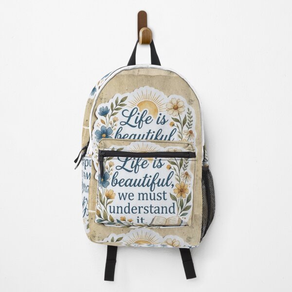 Item preview, Life Is Beautiful We Must Understand It Floral Sticker designed and sold by Hafcishop.