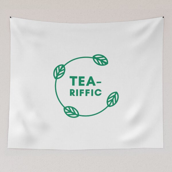 Item preview, Tea-riffic Matcha Quote Botanical Wreath Typography designed and sold by LekkieStudioArt.