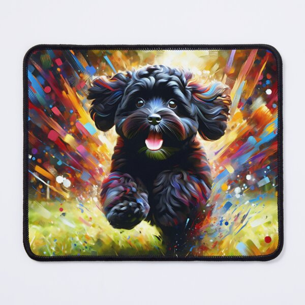 Item preview, Cavapoo Black Acrylic Art Teddy Bear Dog Portrait designed and sold by Puppy Puzzles Plus.