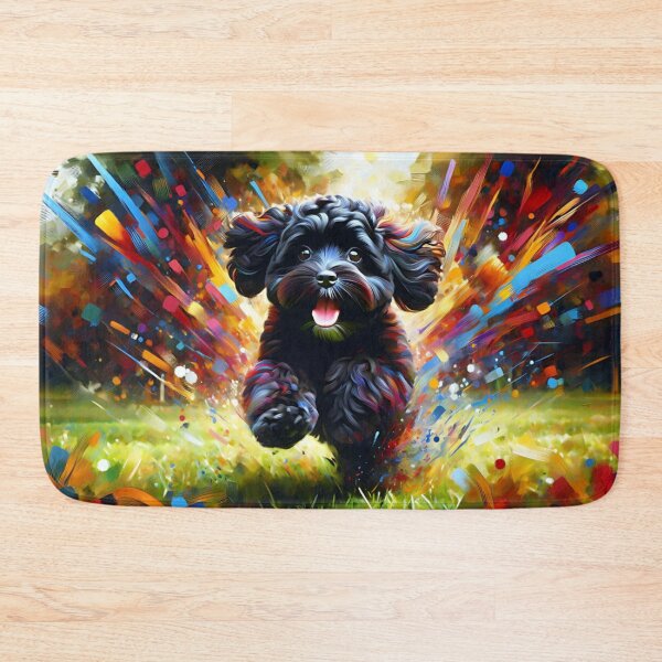 Item preview, Cavapoo Black Acrylic Art Teddy Bear Dog Portrait designed and sold by Puppy Puzzles Plus.