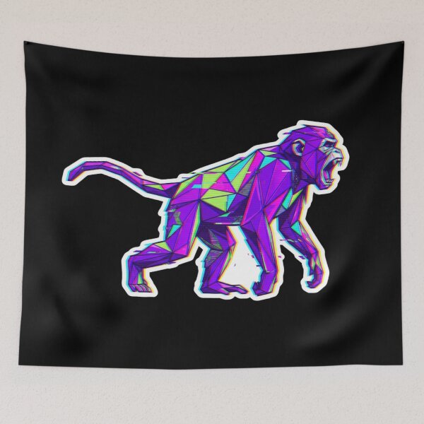 Item preview, Dynamic Primate in Motion – Mobile Phone Case and Glitch Art Sticker designed and sold by bsbd-action.