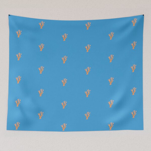 Item preview, Coral Pattern Deep Blue Ocean Aesthetic designed and sold by Islabonita..