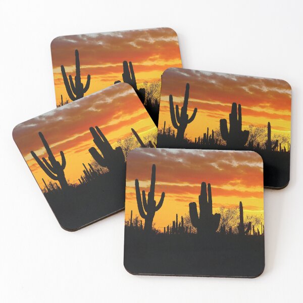 Item preview, Breathtaking Saguaro Cacti Sunset designed and sold by simonjayphotos.