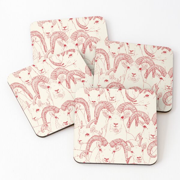 Item preview, Alaskan Dall sheep vermilion red pearl designed and sold by scrummy.