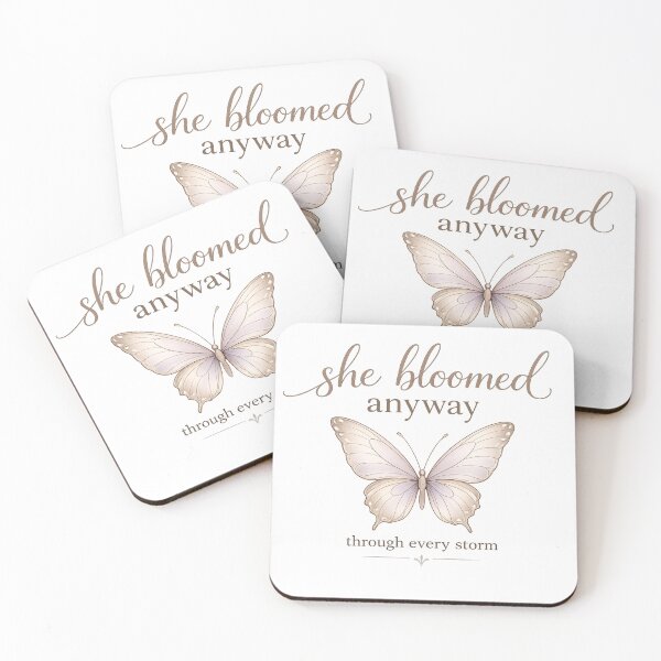 Item preview, She Bloomed Anyway Butterfly Gift for Best Friend Women Empowerment Shirt designed and sold by DreamelleStudio.