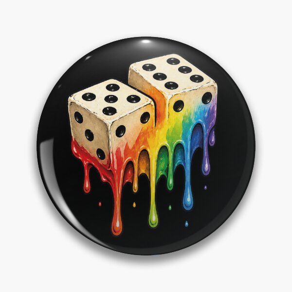 Item preview, Pride | Rainbow Melt Dice – Lucky Chance Art designed and sold by Charco.Store – Bold Expressive Graphics & Alt Streetwear Art.
