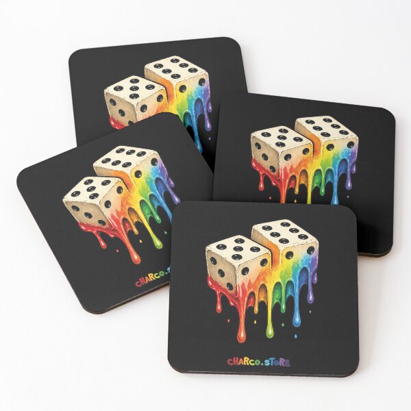 Item preview, Pride | Rainbow Melt Dice – Lucky Chance Art designed and sold by Charco.Store – Bold Expressive Graphics & Alt Streetwear Art.