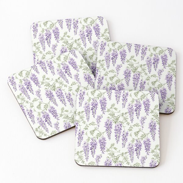 Item preview, Wisteria Cascade Watercolor Purple Floral Seamless Pattern designed and sold by Inkworksbyshery.