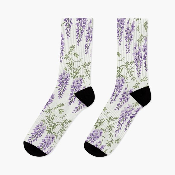 Item preview, Wisteria Cascade Watercolor Purple Floral Seamless Pattern designed and sold by Inkworksbyshery.