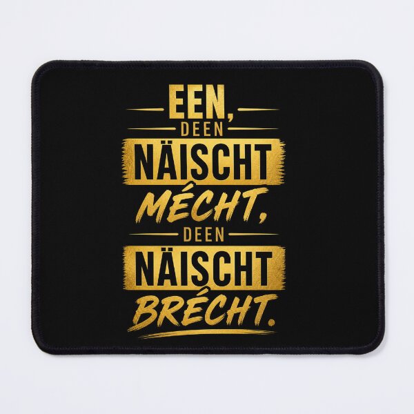 Item preview, ? A person who needs something, a person who needs something - Lëtzebuersche Spréch | Gold Black Design designed and sold by bymandyart.