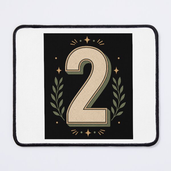 Item preview, Retro Number Two Minimalist Graphic Design designed and sold by Kupeliemre.