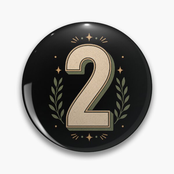 Item preview, Retro Number Two Minimalist Graphic Design designed and sold by Kupeliemre.