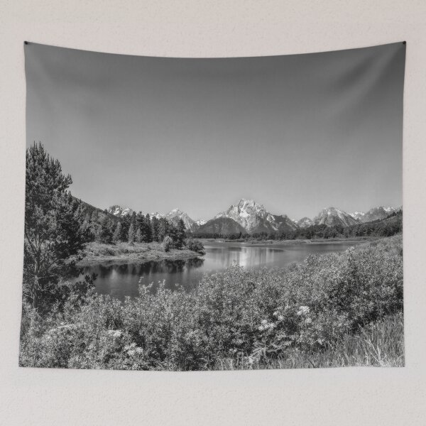 Item preview, Oxbow Bend, Grand Tetons National Park In Black and White designed and sold by Kay Brewer.