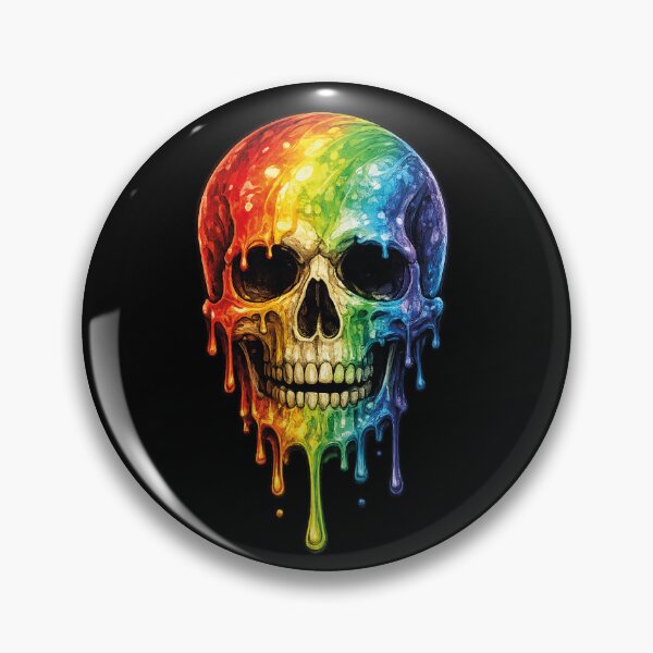 Artikelvorschau, Stolz | Regenbogen-Schädelschmelze – Dripping Dark Art entworfen und verkauft von Charco.Store – Bold Expressive Graphics & Alt Streetwear Art.