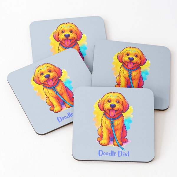 Item preview, Doodle Dad - colorful illustration of golden doodle  designed and sold by Doodles Down South.