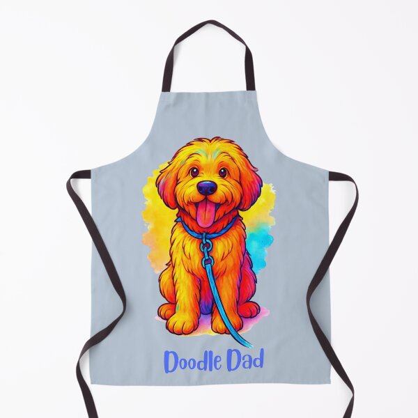 Item preview, Doodle Dad - colorful illustration of golden doodle designed and sold by Doodles Down South.