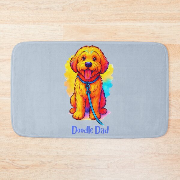 Item preview, Doodle Dad - colorful illustration of golden doodle  designed and sold by Doodles Down South.