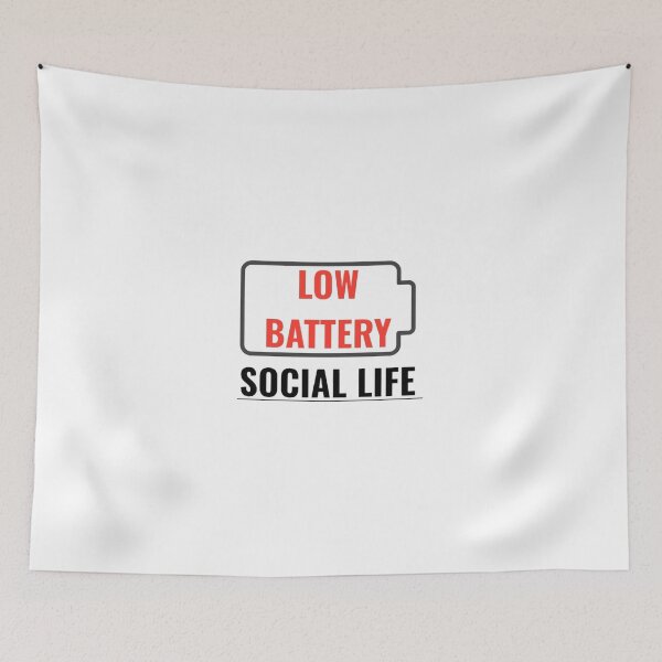 Item preview, Low Battery Social Life Funny Introvert Humor Design designed and sold by LowBatteryStudio ⭐.