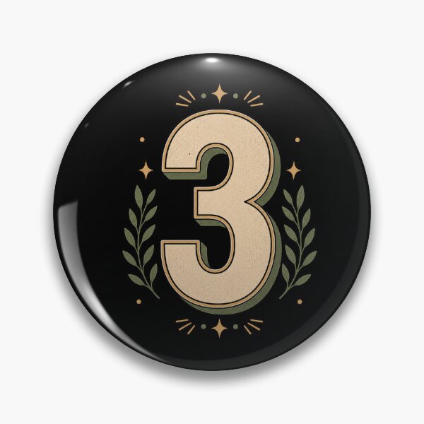 Item preview, Retro Number Three Minimalist Graphic Design designed and sold by Kupeliemre.