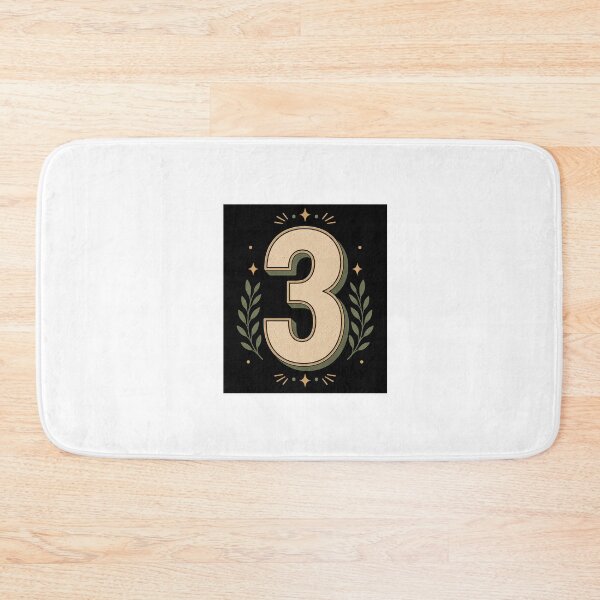 Item preview, Retro Number Three Minimalist Graphic Design designed and sold by Kupeliemre.
