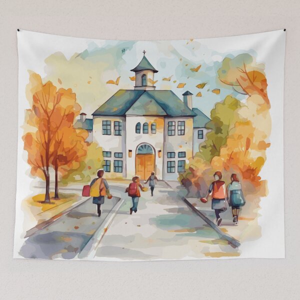 Item preview, Golden Autumn School Days Watercolor Journey designed and sold by Zayn Studio.