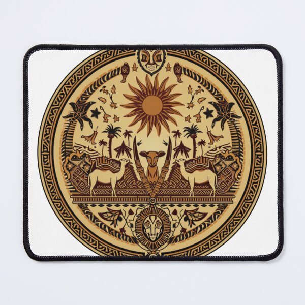 Item preview, Kushite Nubian Mandala Sticker – Sudan Heritage Sun & Tribal Symbol, African Cultural Circle Art designed and sold by Rooted Culture.