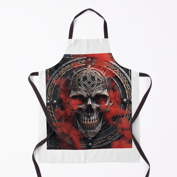 Item preview, Red and Smoke Viking Skull designed and sold by Bluesax.
