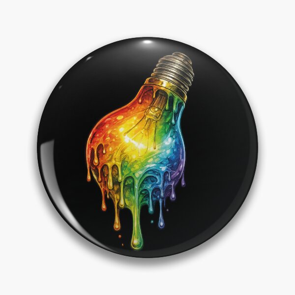 Item preview, Pride | Rainbow Melt Lightbulb – Creative Idea Art designed and sold by Charco.Store – Bold Expressive Graphics & Alt Streetwear Art.