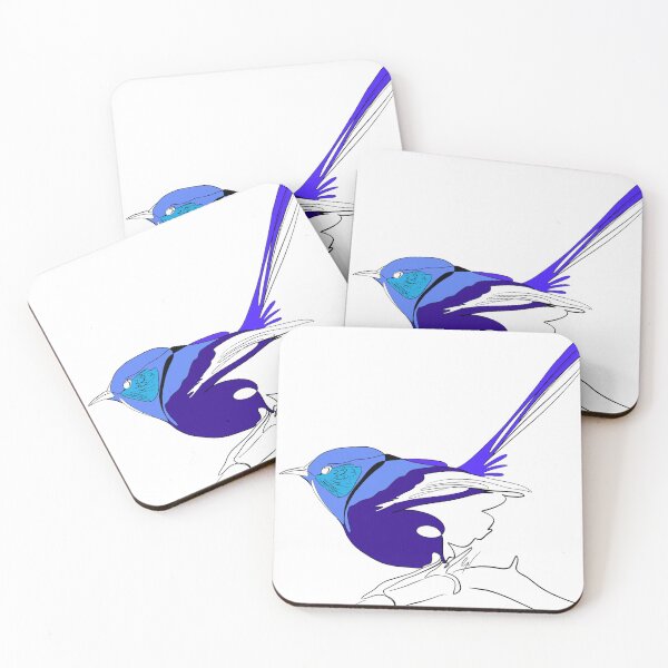 Item preview, Splendid fairy wren digital drawing  designed and sold by Gayle  Newcombe.