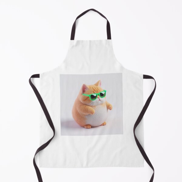 Item preview, Chubby 3D Orange Cat with Neon Green Sunglasses designed and sold by doodlerartist.