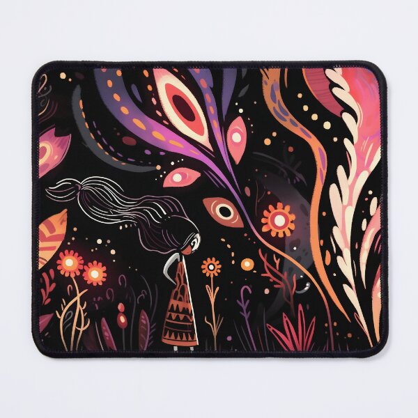 Item preview, Mystical Enchanted Forest Girl Glowing Art designed and sold by LuminousFoundry.