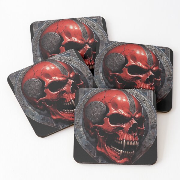 Item preview, Gothic Viking Red Skull designed and sold by Bluesax.