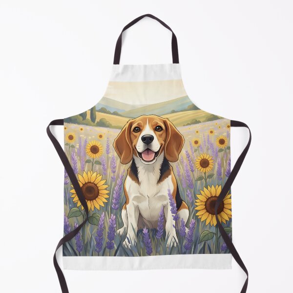 Item preview, Beagle dog in flowers designed and sold by PrintLabStudio.