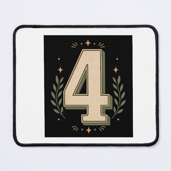 Item preview, Retro Number Four Illustration designed and sold by Kupeliemre.