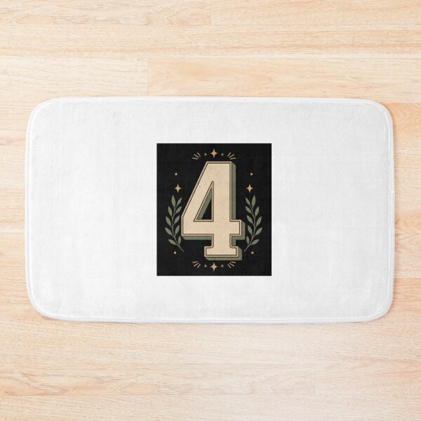 Item preview, Retro Number Four Illustration designed and sold by Kupeliemre.