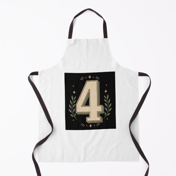 Item preview, Retro Number Four Illustration designed and sold by Kupeliemre.