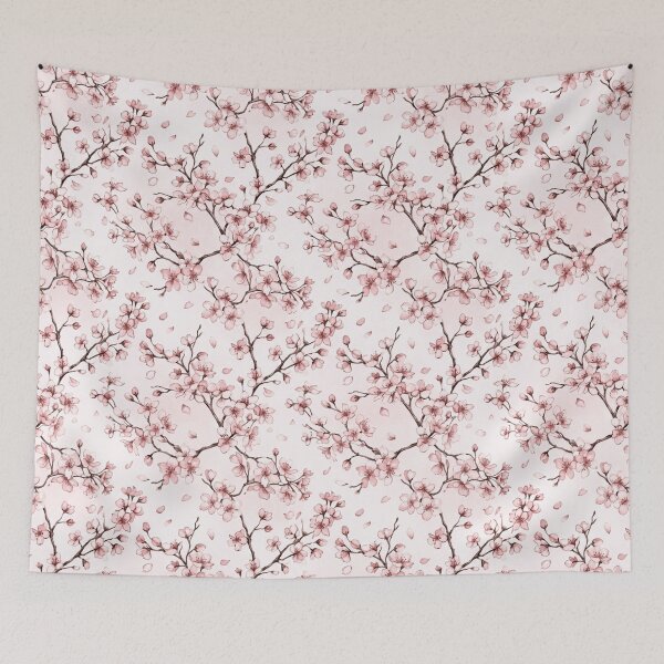 Item preview, Cherry Blossom Sakura Watercolor Japanese Floral Pattern designed and sold by Inkworksbyshery.