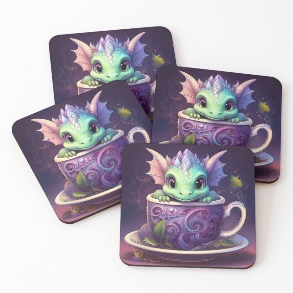 Item preview, dragon in a cup designed and sold by Foxlindesigns.