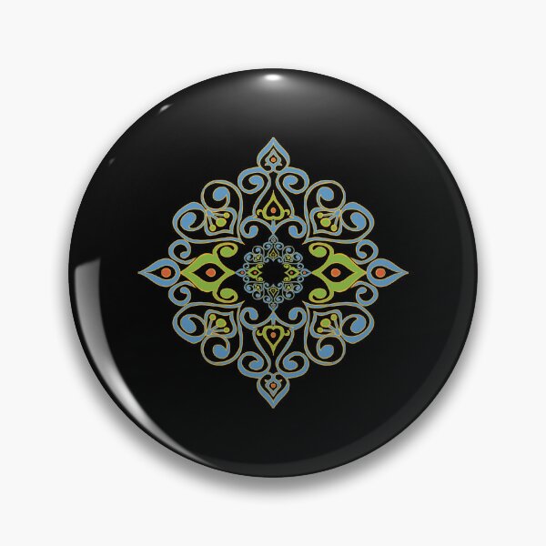 Item preview, Ornate Alpona Mandala in Gold & Jewel Tones designed and sold by geetasadashivan.