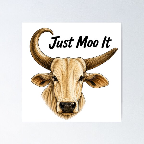 Item preview, “Just Moo It” Cow Design designed and sold by Studio821.