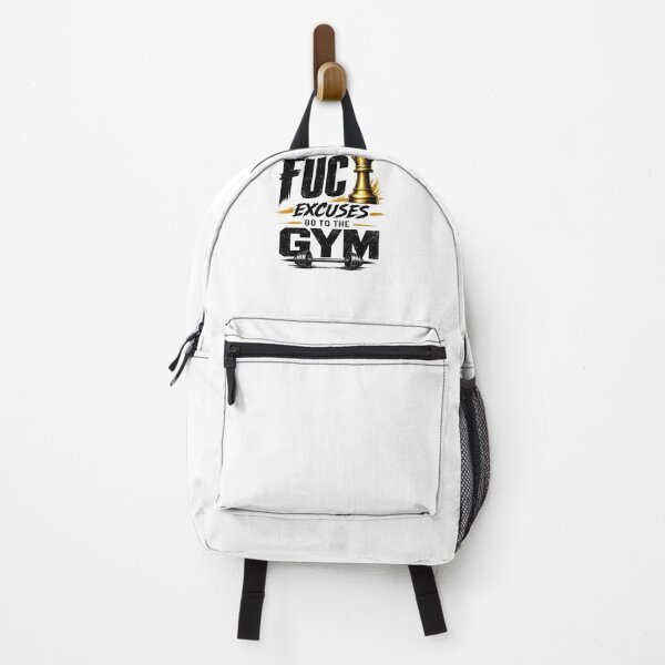 Item preview, No Excuses Gym Motivation – Bold White Typography Fitness Design designed and sold by Newthingzy.