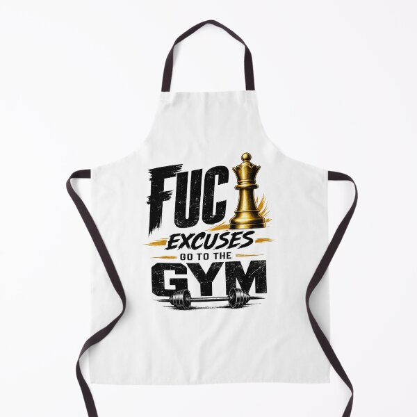 Item preview, No Excuses Gym Motivation – Bold White Typography Fitness Design designed and sold by Newthingzy.