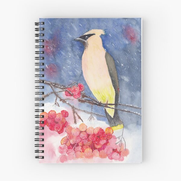 Item preview, Cedar Waxwing and Berries in Snow designed and sold by The Elderberry Blossom.